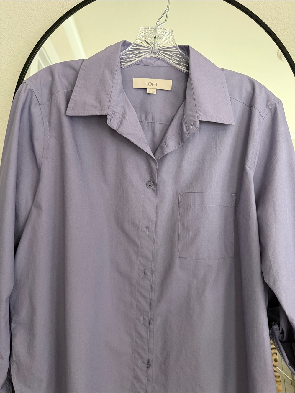 LOFT Women’s Light Lavender Button-Down Shirt